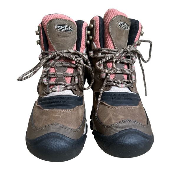 Keen Brown & Pink Waterproof Hiking Boots - Women's Size 8.5 - Picture 3 of 13